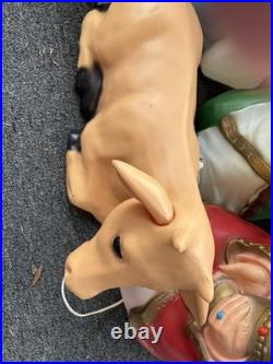 Vintage Nativity Lighted Blow Molds by General Foam Corp 7 Different Pieces