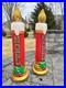 Vintage Noel Gemmy Christmas Candle Blow Mold 43 Tall Lighted Decor set Of 2