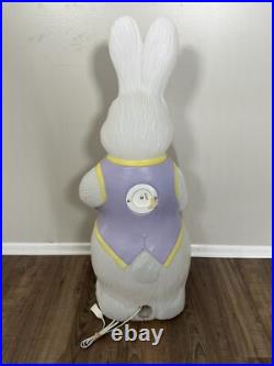 Vintage Painter Bunny Blow Mold Easter Egg Paintbrush Pastels 34 TPI 1994 Rare