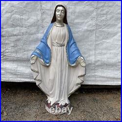 Vintage Plastic Blow Mold 35 Mary Our Lady Grace Madonna Yard Statue Ornament