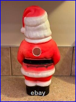 Vintage Plastic Blow Mold Christmas 14 13 12 12 Santa Claus 4 Lot Table Top