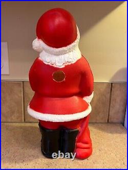 Vintage Plastic Blow Mold Christmas 14 13 12 12 Santa Claus 4 Lot Table Top