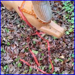 Vintage Poloron Christmas Santa Claus Sleigh Reindeer Blow Mold 34