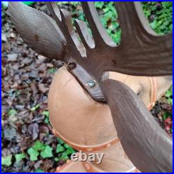 Vintage Poloron Christmas Santa Claus Sleigh Reindeer Blow Mold 34