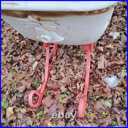 Vintage Poloron Christmas Santa Claus Sleigh Reindeer Blow Mold 34