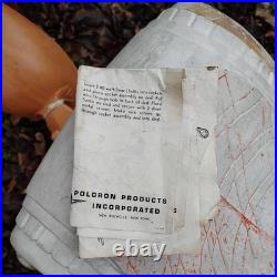 Vintage Poloron Christmas Santa Claus Sleigh Reindeer Blow Mold 34