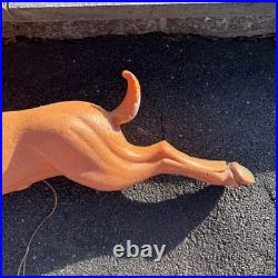 Vintage Poloron Christmas Santa Claus Sleigh Reindeer Blow Mold 36