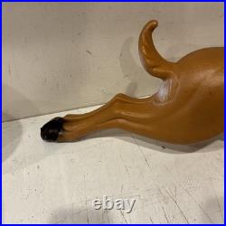 Vintage Poloron Christmas Santa Claus Sleigh Reindeer Blow Mold 36