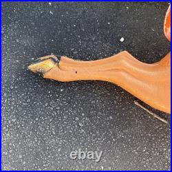 Vintage Poloron Christmas Santa Claus Sleigh Reindeer Blow Mold 36