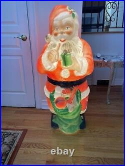 Vintage Poloron Whispering SANTA CLAUS 47 Christmas Blow Mold Gift Whisper