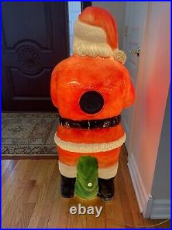 Vintage Poloron Whispering SANTA CLAUS 47 Christmas Blow Mold Gift Whisper