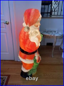 Vintage Poloron Whispering SANTA CLAUS 47 Christmas Blow Mold Gift Whisper