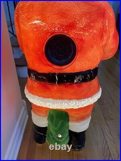 Vintage Poloron Whispering SANTA CLAUS 47 Christmas Blow Mold Gift Whisper