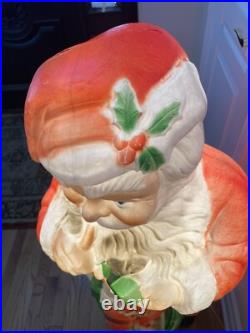 Vintage Poloron Whispering SANTA CLAUS 47 Christmas Blow Mold Gift Whisper
