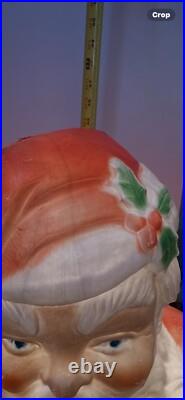 Vintage Poloron Whispering SANTA CLAUS 47 Christmas Blow Mold Gift Whisper