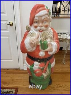 Vintage Poloron Whispering SANTA CLAUS 47 Christmas Blow Mold Gift Whisper