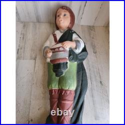 Vintage RARE drummer boy blow mold Xmas nativity scene lawn Shepherd