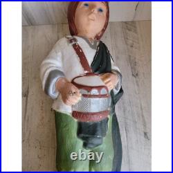 Vintage RARE drummer boy blow mold Xmas nativity scene lawn Shepherd