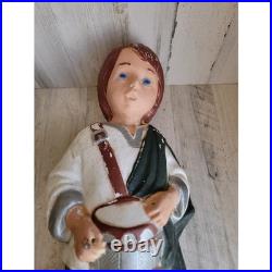 Vintage RARE drummer boy blow mold Xmas nativity scene lawn Shepherd