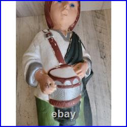 Vintage RARE drummer boy blow mold Xmas nativity scene lawn Shepherd
