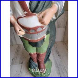 Vintage RARE drummer boy blow mold Xmas nativity scene lawn Shepherd