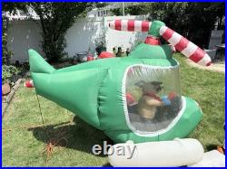 Vintage Rare Gemmy Airblown Inflatable Santa & Helicopter Reindeer Penguin Gifts