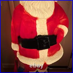 Vintage Santa Claus Blow Mold Light Up 5ft Plastic Christmas Yard Decoration