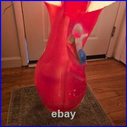 Vintage Santa Claus Blow Mold Light Up 5ft Plastic Christmas Yard Decoration