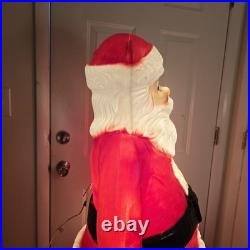 Vintage Santa Claus Blow Mold Light Up 5ft Plastic Christmas Yard Decoration