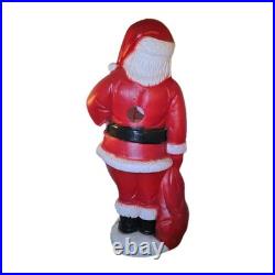 Vintage Santa Claus Blow Mold Light Up 5ft Plastic Christmas Yard Decoration
