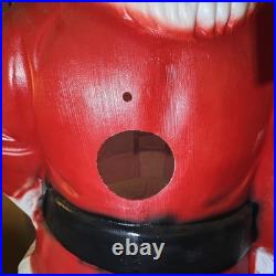 Vintage Santa Claus Blow Mold Light Up 5ft Plastic Christmas Yard Decoration