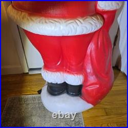 Vintage Santa Claus Blow Mold Light Up 5ft Plastic Christmas Yard Decoration