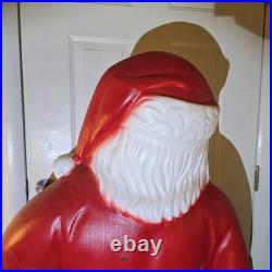 Vintage Santa Claus Blow Mold Light Up 5ft Plastic Christmas Yard Decoration