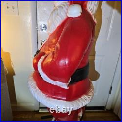 Vintage Santa Claus Blow Mold Light Up 5ft Plastic Christmas Yard Decoration