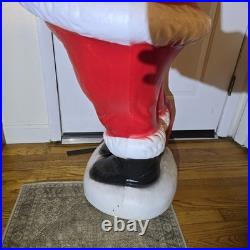 Vintage Santa Claus Blow Mold Light Up 5ft Plastic Christmas Yard Decoration