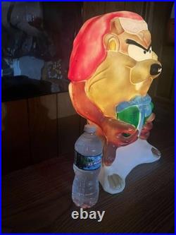 Vintage Santa's Best Christmas Looney Tunes Taz Tasmainian Devil Santa Blow Mold