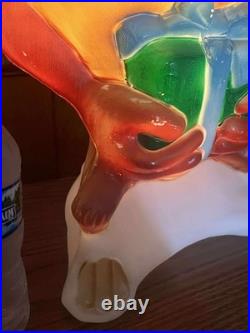 Vintage Santa's Best Christmas Looney Tunes Taz Tasmainian Devil Santa Blow Mold