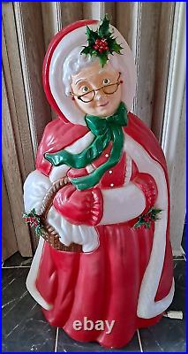Vintage Santa's Best MRS. CLAUS 40 Blow Mold Christmas Yard Decor, General Foam