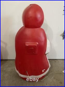 Vintage Santa's Best MRS CLAUS 40 Lighted Blow Mold Christmas WITH Orig. Glasses