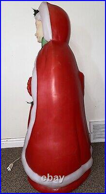 Vintage Santa's Best Mrs. Claus 40 Lighted Blow Mold Christmas Decor READ