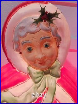 Vintage Santa's Best Mrs. Claus 40 Lighted Blow Mold Christmas Yard Decor