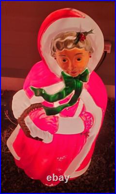 Vintage Santa's Best Mrs. Claus 40 Lighted Blow Mold Christmas Yard Decor Vintage Santa's Best Mrs. Claus 40 Lighted Blow Mold Christmas Yard Decor