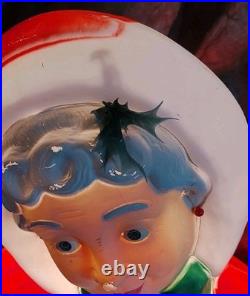 Vintage Santa's Best Mrs. Claus Lighted 40 Christmas Blow Mold No Glasses