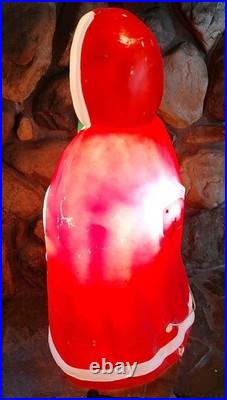 Vintage Santa's Best Mrs. Claus Lighted 40 Christmas Blow Mold No Glasses