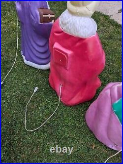 Vintage Santa's Best Nativity Christmas Blow Mold 3 Three Wisemen Set