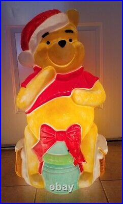Vintage Santa's Best Winnie The Pooh Santa Christmas Honey Pot Blow Mold 33