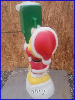 Vintage Santa's Elf Mailbox Post Lighted Christmas Blow Mold 34 by General Foam