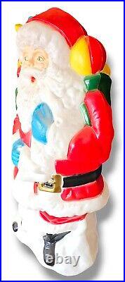 Vintage Santas Best 42 Blow Mold Christmas Plastic Lighted HUGE One Owner