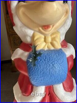 Vintage Santas Best Minnie Mouse Caroler 32 Lighted Christmas Blow Mold