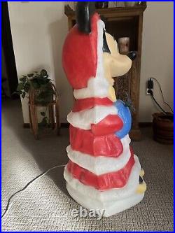 Vintage Santas Best Minnie Mouse Caroler 32 Lighted Christmas Blow Mold